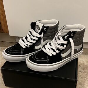 Vans Black and Gray High-Top Sneakers